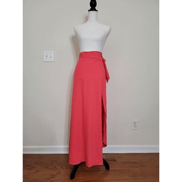 Violette WRAP SKIRT In poppy XS $142 - Picture 2 of 6